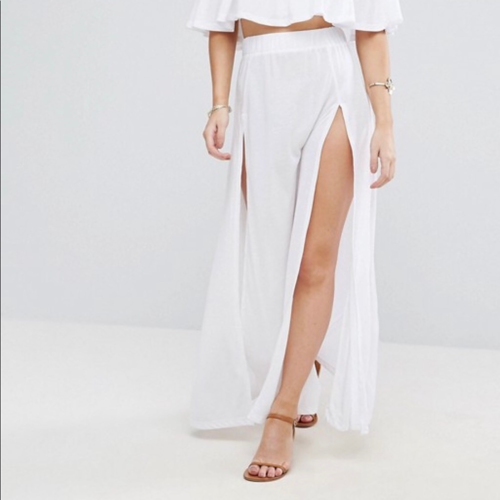 BWT ASOS PETITE SPLIT HEM BEACH MAXI SKIRT